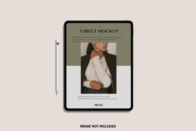 Minimalistisches Tablet-Bildschirmmodell