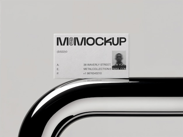 Minimalistisches Visitenkarten-Mockup mit Foto