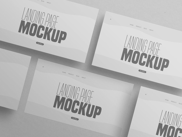 Minimální čistý editor mockupů webových stránek s více vstupními stránkami