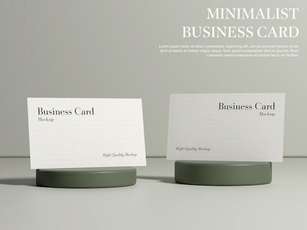 Mínimo Cartão de Visita Mockup