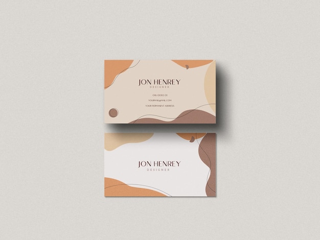 Mínimo Cartão de Visita Mockup