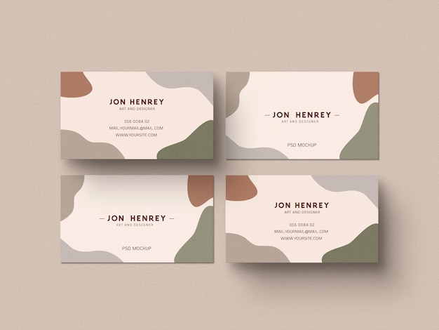 Mínimo Cartão de Visita Mockup
