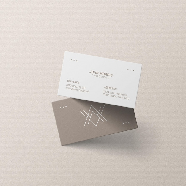 Mínimo Cartão de Visita Mockup