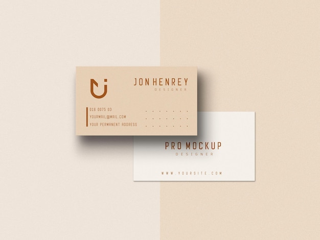 Mínimo Cartão de Visita Mockup