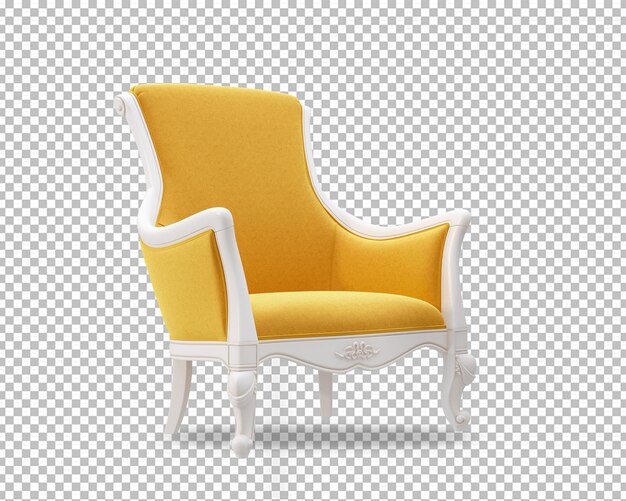 Mininal modernes Sofa in 3D-Rendering isoliert