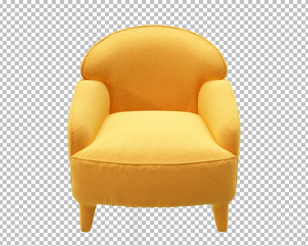 Mininal modernes Sofa in 3D-Rendering isoliert