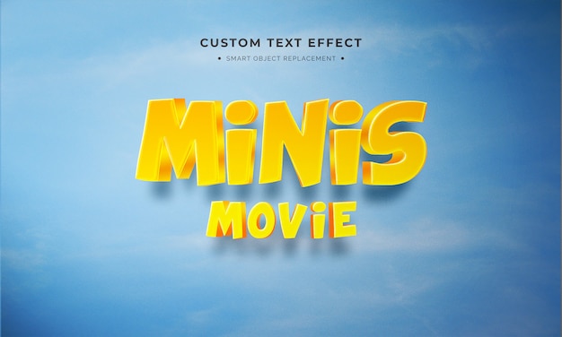 Minis 3d textstil