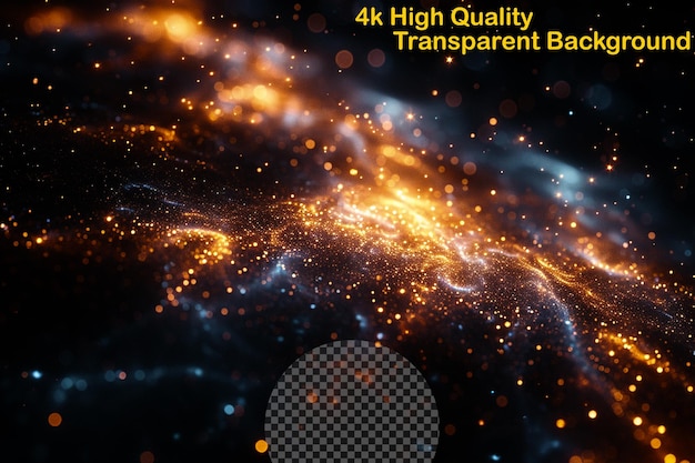 De minuscules points de lumière clignotants qui rappellent des étoiles isolées sur un fond transparent
