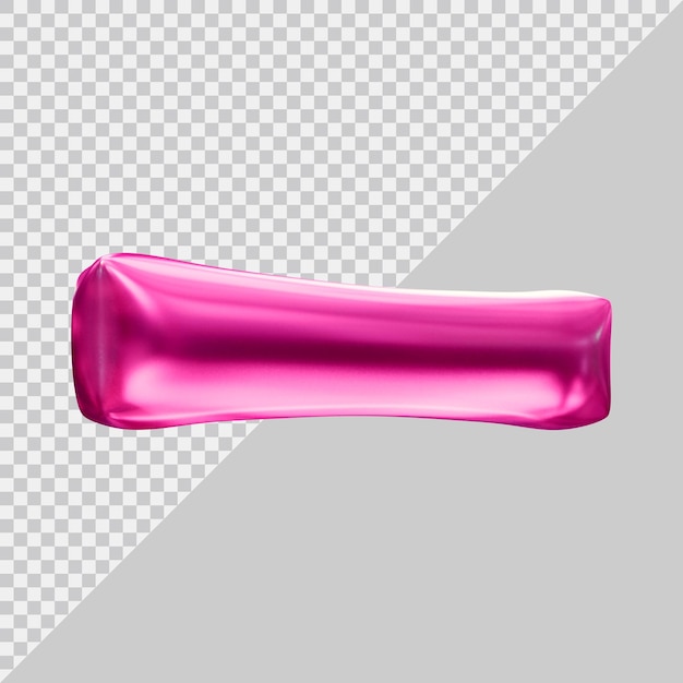 Minuszeichen in 3D-Rendering
