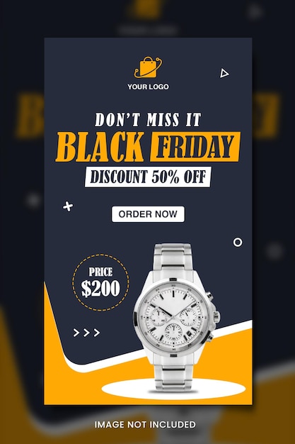 PSD mira black friday big sale social media banne