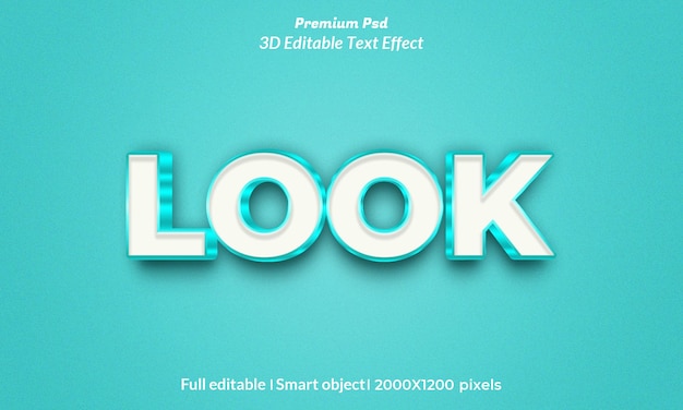 Mira la plantilla de efecto de estilo de texto 3d PSD Premium