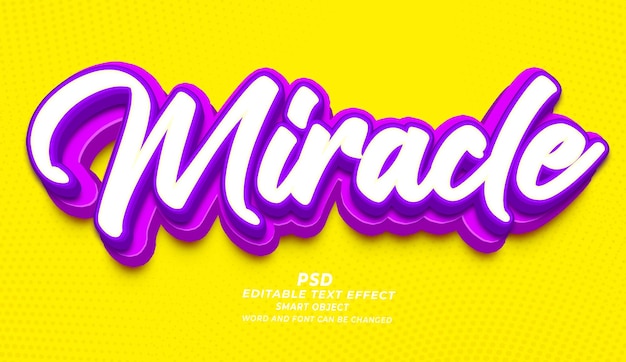 Miracle PSD 3D-bearbeitbare Texteffekte
