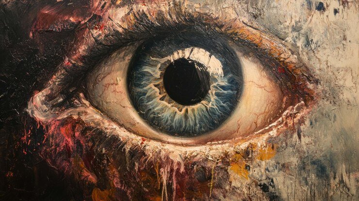 PSD una mirada intensa, una obra maestra de la pintura ocular expresiva