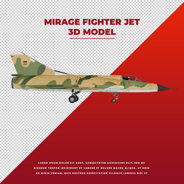 PSD mirage fighter jet