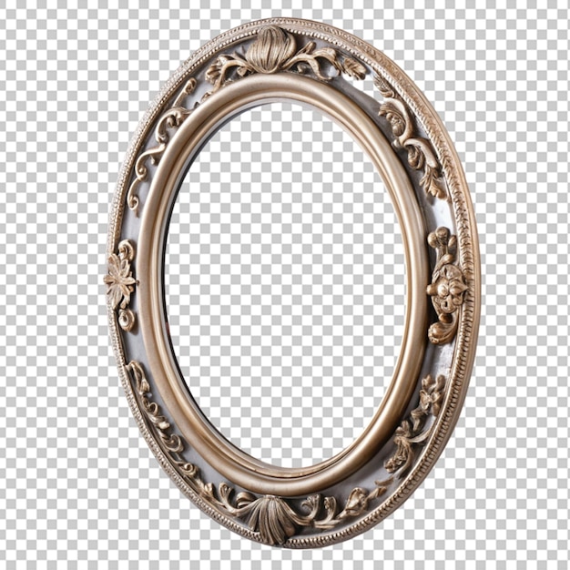 PSD miroir vintage sur un fond transparent