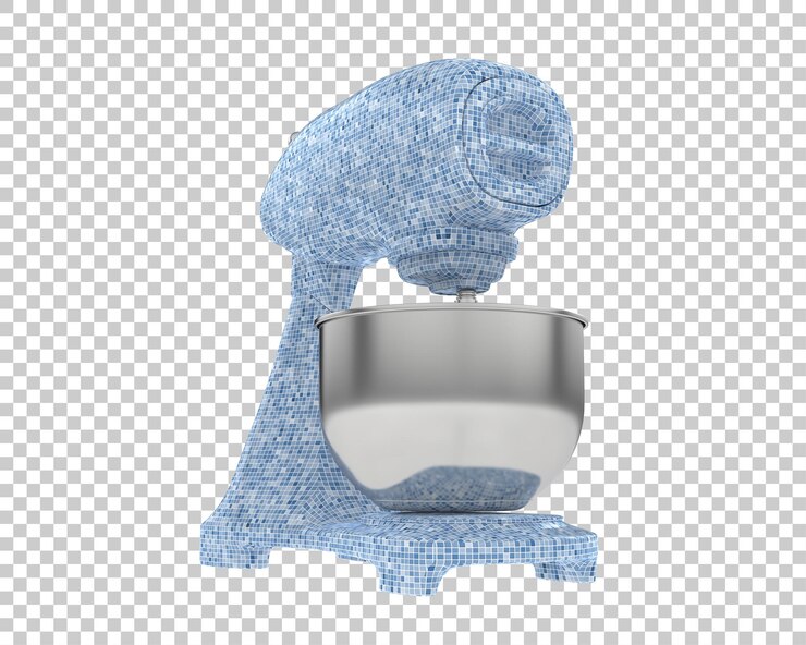 PSD miscelatore alimentare isolato sullo sfondo illustrazione di rendering 3d