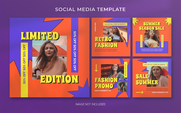 Mise en page de la bannière de publication des médias sociaux