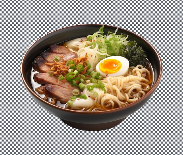 PSD miso ramen frais et délicieux isolé sur fond blanc