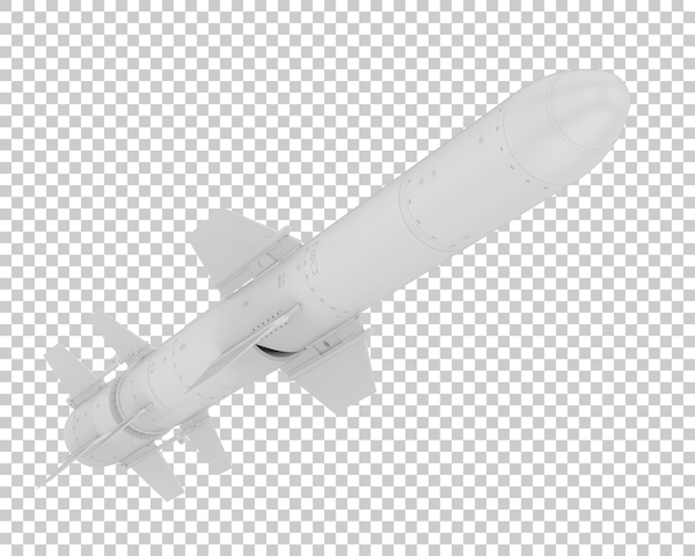 PSD missile sur fond transparent illustration de rendu 3d