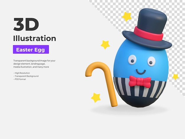 Mister ei symbol osterei 3d-illustration