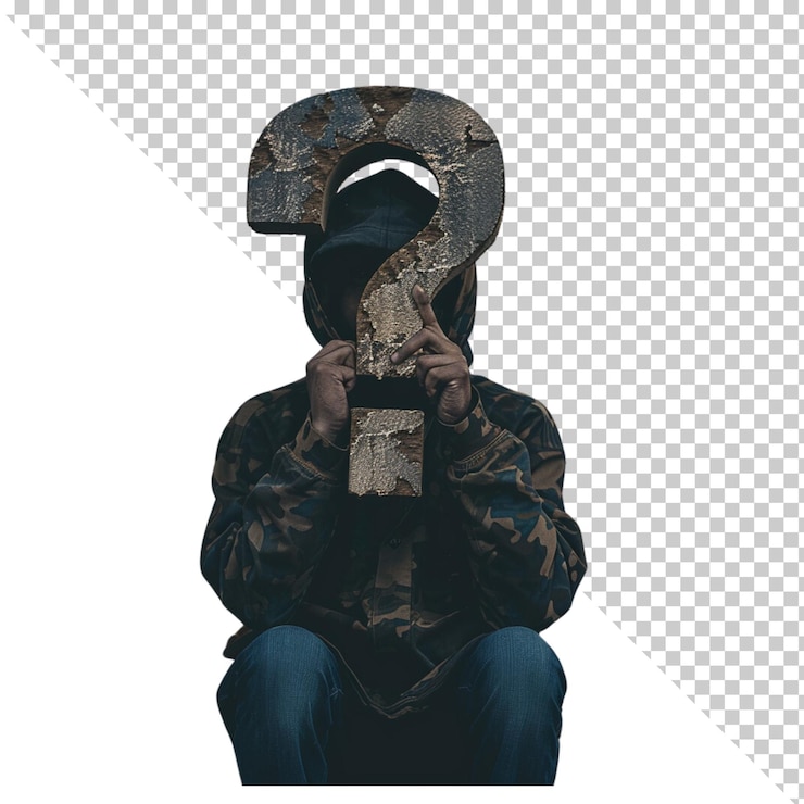 PSD el misterio aislado en un fondo transparente