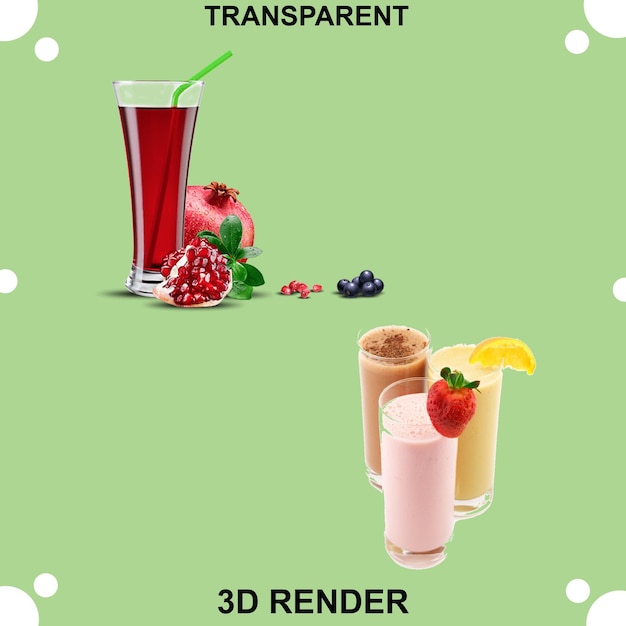 Misturar suco de frutas com fundo transparente