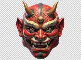 PSD mitología japonesa oni diablo máscara de samurai