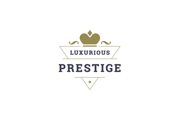 PSD mittelalterliche goldene krone monarchie autorität premium-qualität geometrische logo-design-vorlage