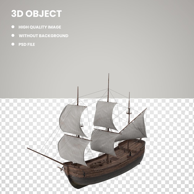 Mittelalterliches Holz Schiff