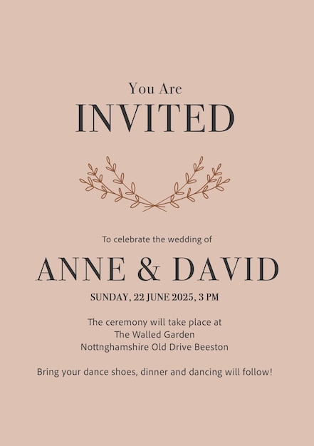 MIV_Wedding Invitation Minimalist Beige Stationery