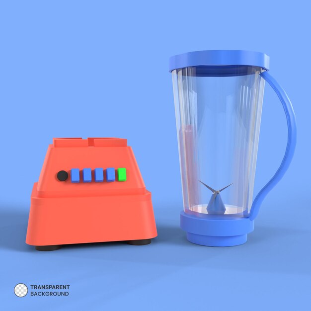 Mixer-mühle-symbol isolierte 3d-render-illustration