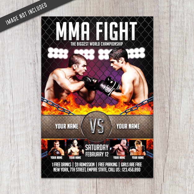 MMA Fight Flyer Vorlage