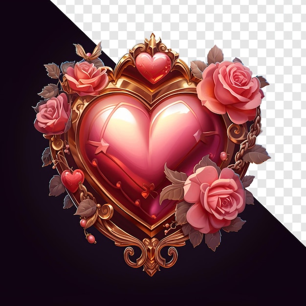 Mmorpg-stil valentinstag lotterie-ticket-ikonen mit romantischen motiven