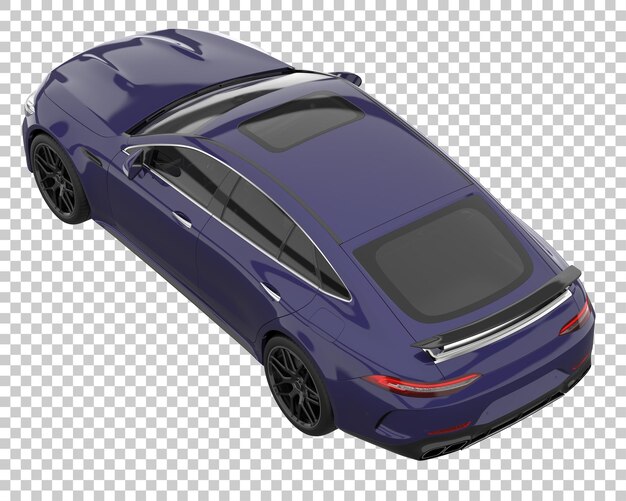 Mobil hyper di latar belakang transparan. Render 3D - ilustrasi