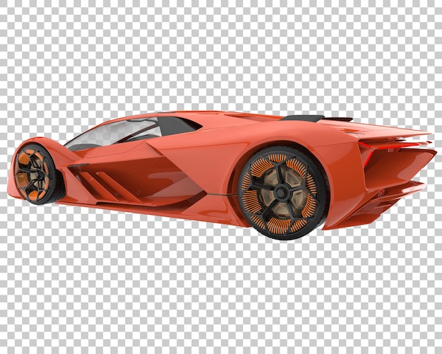 Mobil hyper di latar belakang transparan. Render 3D - ilustrasi