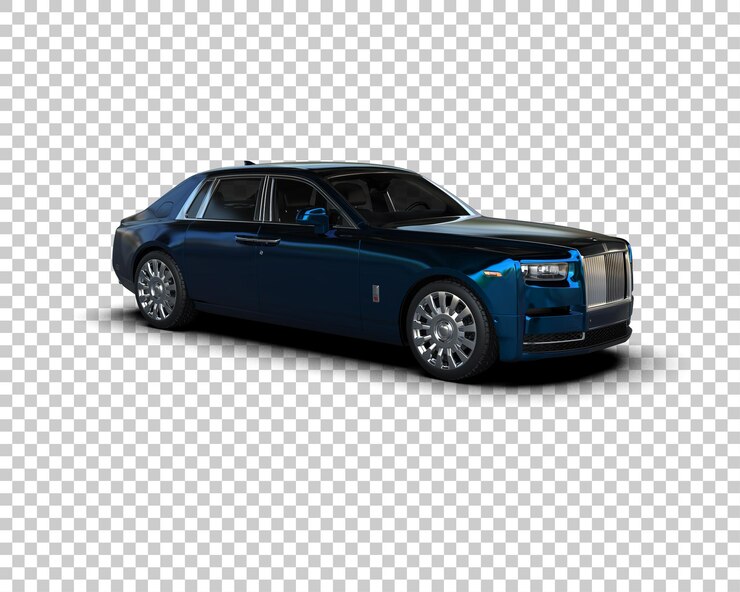 PSD mobil mewah terisolasi pada ilustrasi render 3d latar belakang