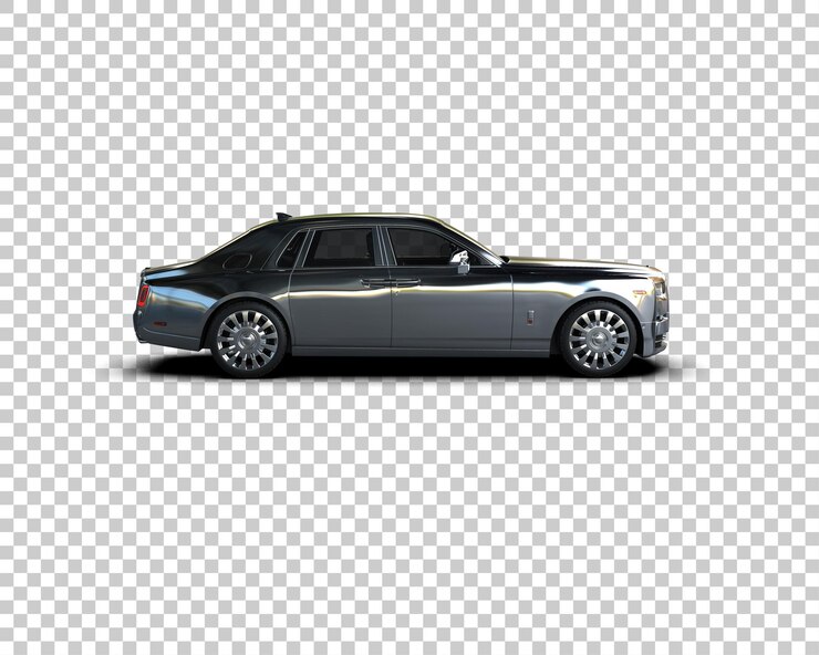 PSD mobil mewah terisolasi pada ilustrasi render 3d latar belakang