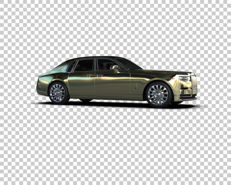 PSD mobil mewah terisolasi pada ilustrasi render 3d latar belakang