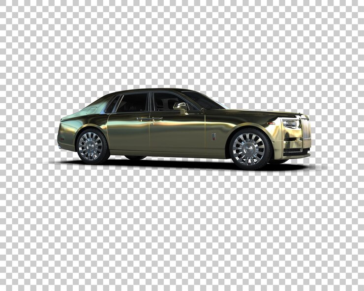 PSD mobil mewah terisolasi pada ilustrasi render 3d latar belakang
