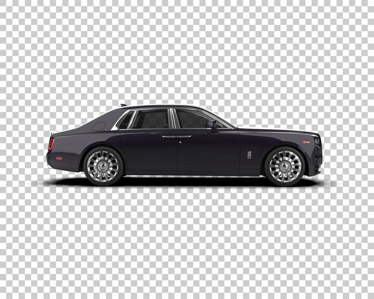 PSD mobil mewah terisolasi pada ilustrasi render 3d latar belakang