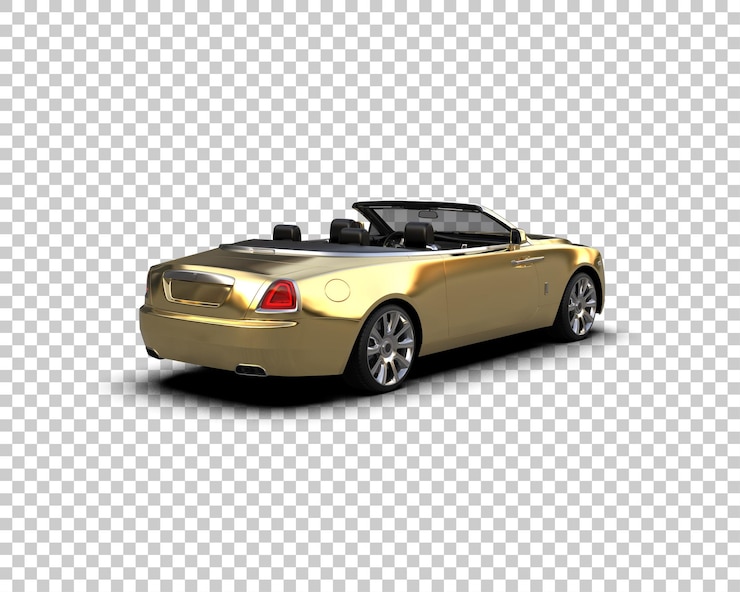PSD mobil mewah terisolasi pada ilustrasi render 3d latar belakang