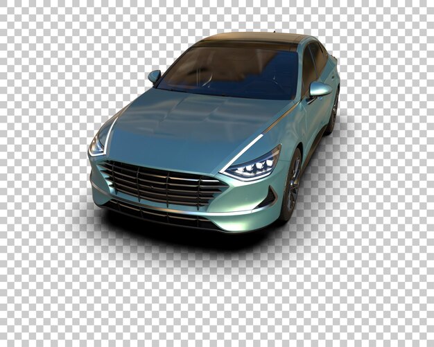 Mobil modern terisolasi pada ilustrasi render 3D latar belakang