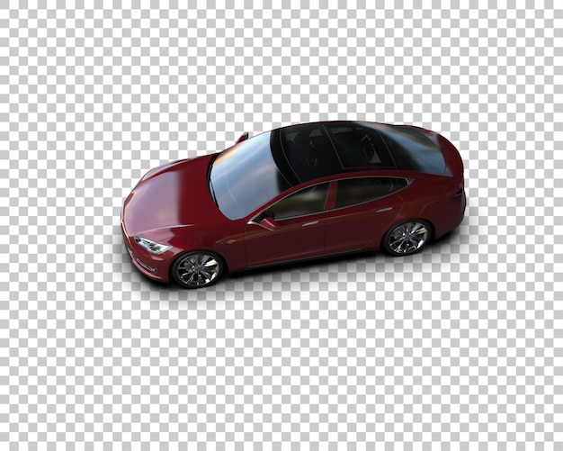 Mobil modern terisolasi pada ilustrasi render 3D latar belakang