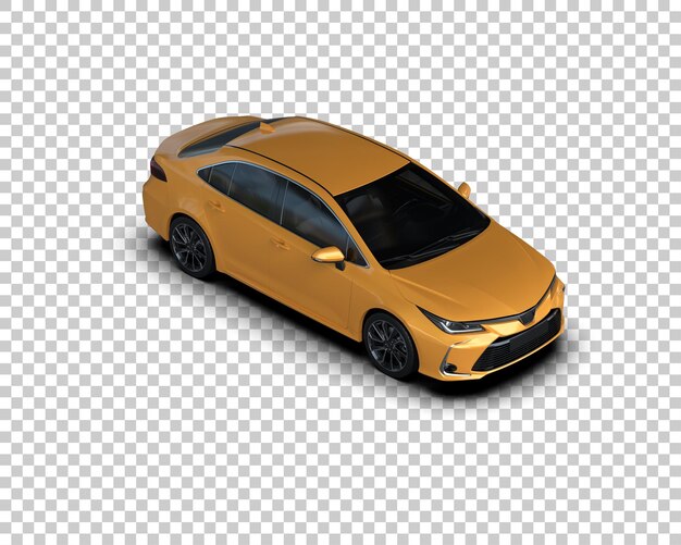 Mobil modern terisolasi pada ilustrasi render 3D latar belakang