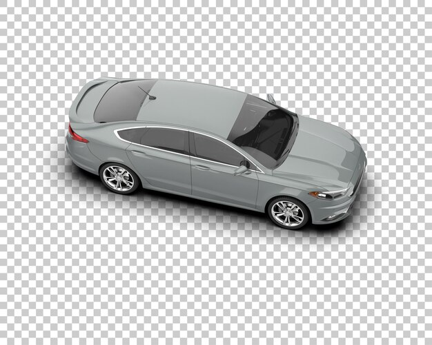 Mobil modern terisolasi pada ilustrasi render 3D latar belakang