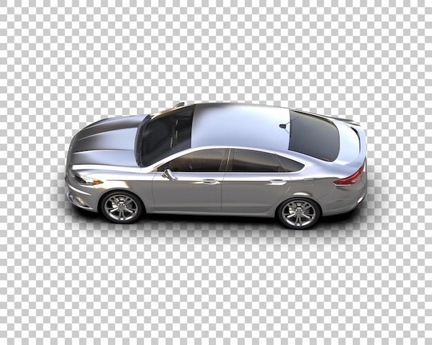 Mobil modern terisolasi pada ilustrasi render 3D latar belakang