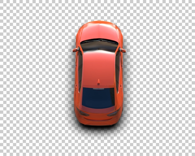 Mobil modern terisolasi pada ilustrasi render 3D latar belakang