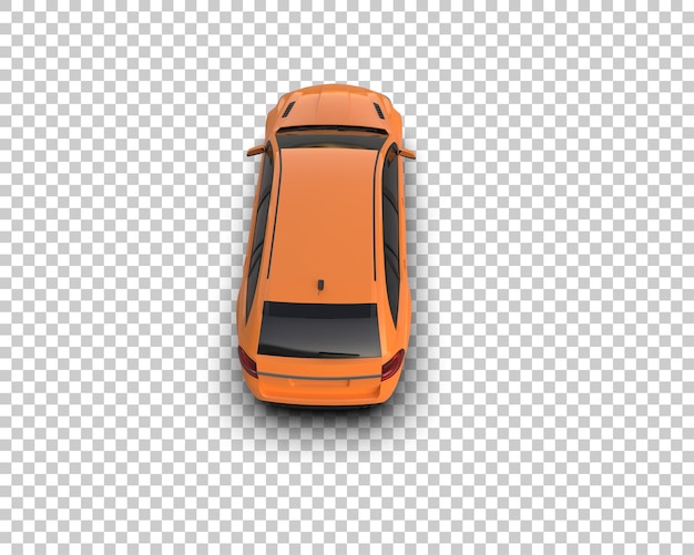 Mobil modern terisolasi pada ilustrasi render 3D latar belakang