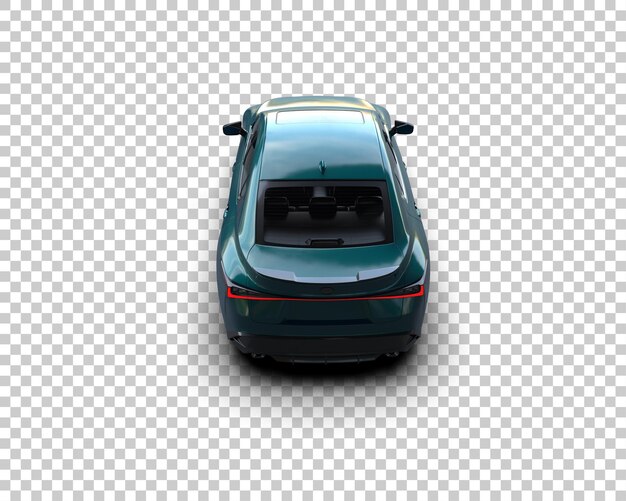 Mobil modern terisolasi pada ilustrasi render 3D latar belakang
