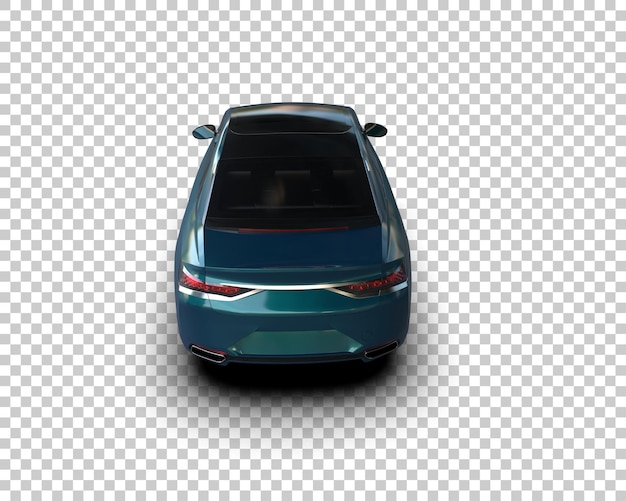 Mobil Realistis diisolasi pada ilustrasi render 3D latar belakang